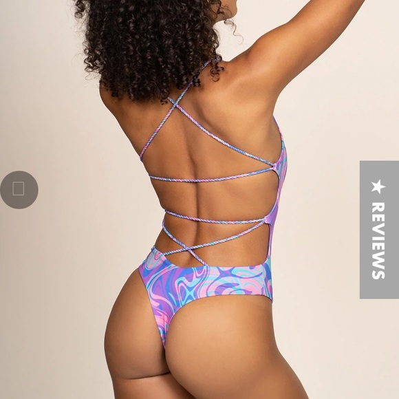 Ayra Swim One Piece Citrus Bathing Suit - Picture 8 of 8